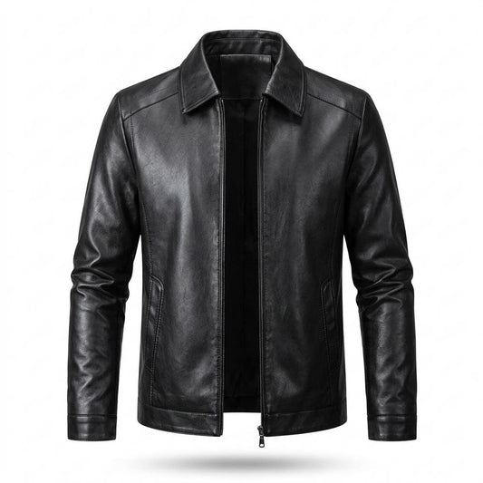 Allsaints Leather - Tavel | Zip-Up Collared Leather Jacket Men