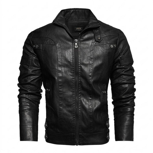 Allsaints Leather - Surul | Zip-Up Stand-Collar Leather Jacket Men