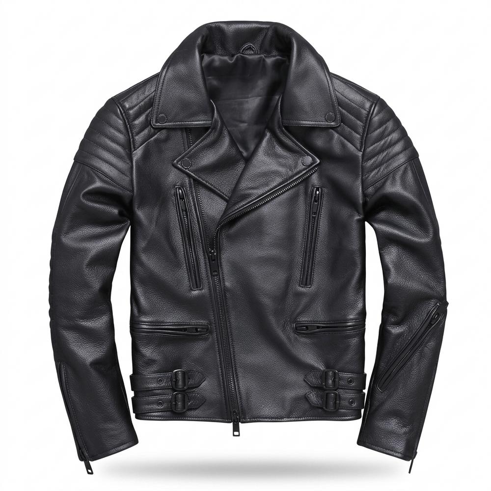 Allsaints Leather - Mamel | Quilted Asymmetrical Leather Jacket Men