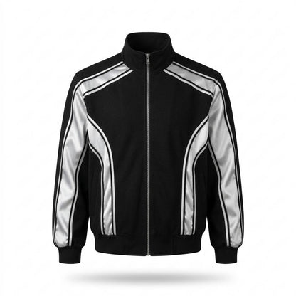 Allsaints Leather - Vinal | Zip-Up Paneled Jacket Men
