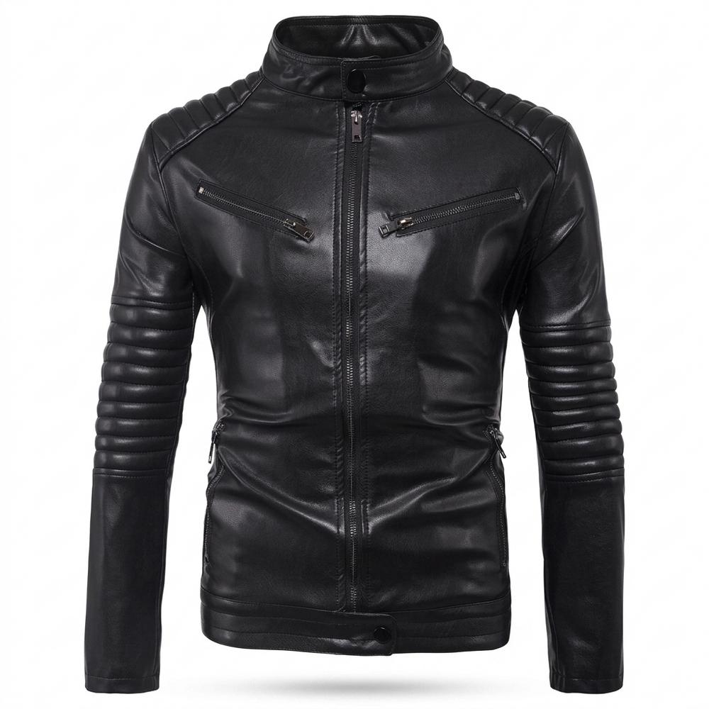 Allsaints Leather - Alver | Quilted Fitted Leather Jacket Men