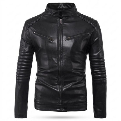 Allsaints Leather - Alver | Quilted Fitted Leather Jacket Men