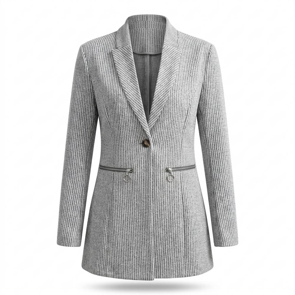 Allsaints Leather - Nomir | Striped Single-Breasted Blazer Women
