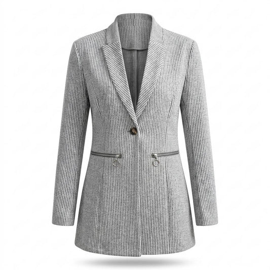 Allsaints Leather - Nomir | Striped Single-Breasted Blazer Women