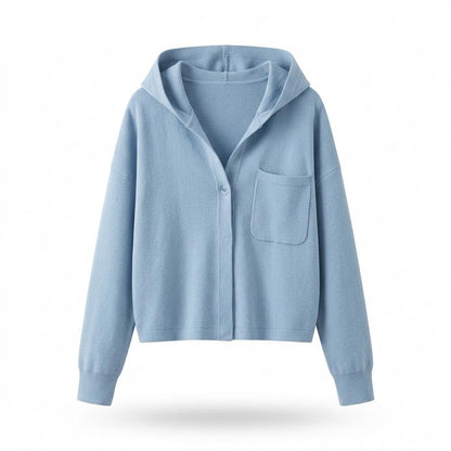 Allsaints Leather - Rahal | Hooded Button-Front Knit Cardigan Women