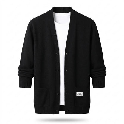 Allsaints Leather - Lufav | Knitted Button-Front Knit Cardigan Men