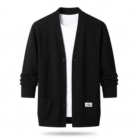 Allsaints Leather - Lufav | Knitted Button-Front Knit Cardigan Men