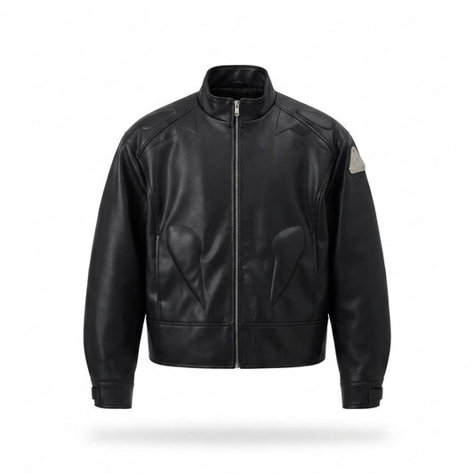 Allsaints Leather - Vasan | Zip-Up Paneled Leather Jacket Men