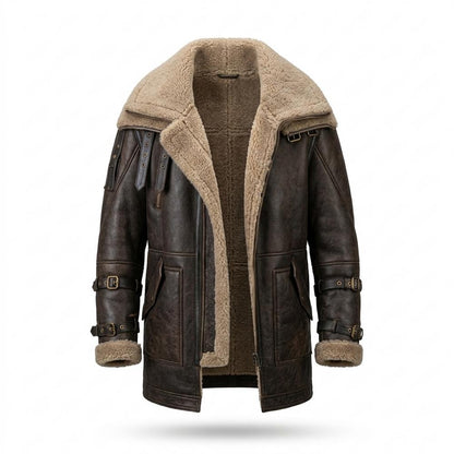 Allsaints Leather - Vadar | Shearling-Lined Longline Coat Men