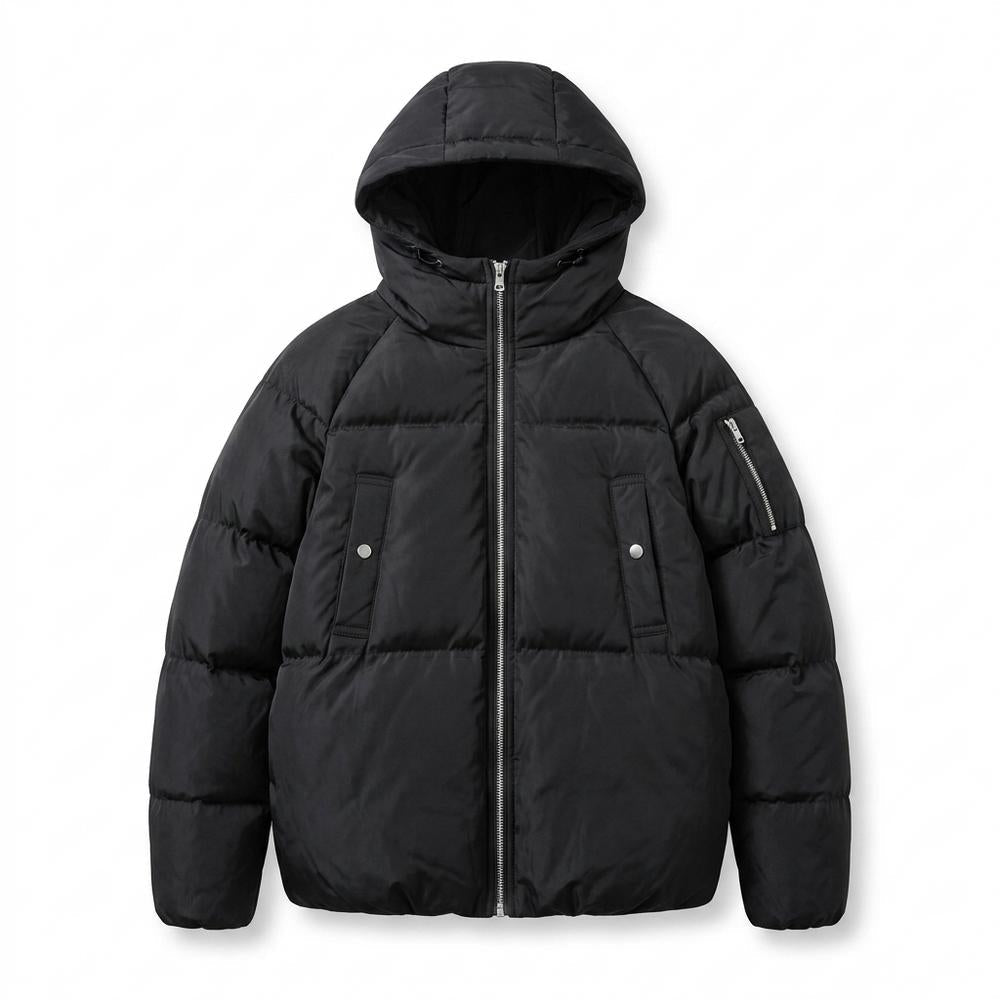 Allsaints Leather - Lawik | Padded Hooded Jacket Unisex
