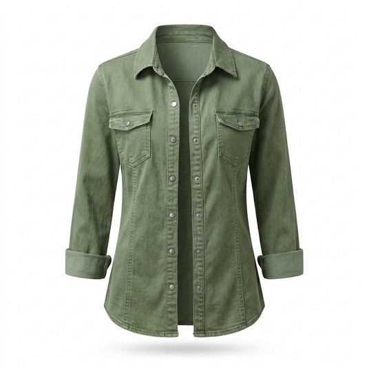 Allsaints Leather - Zokav | Button-Front Slim Fit Shirt Women