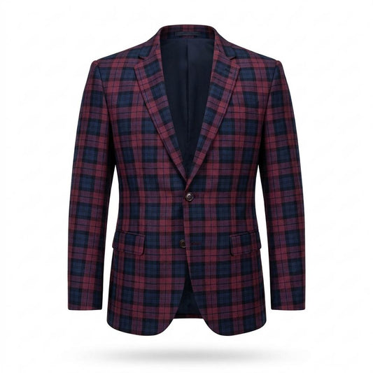 Allsaints Leather - Sevav | Plaid Slim-Fit Blazer Men