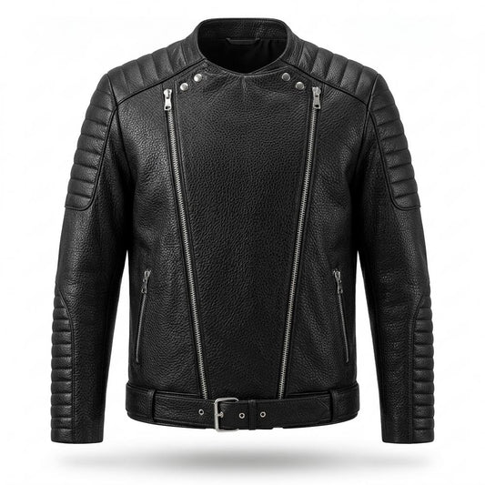Allsaints Leather - Zesin | Grained Quilted Leather Jacket Men