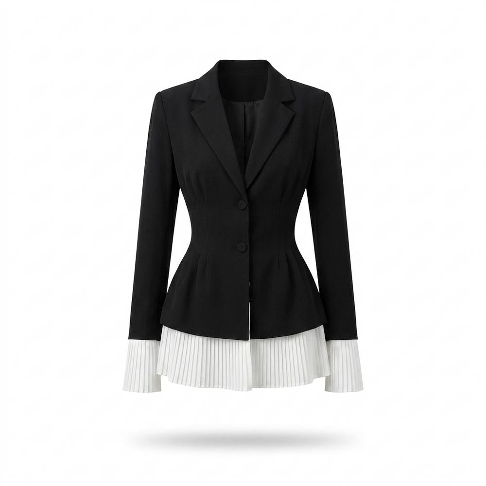 Allsaints Leather - Laven | Tailored Pleated-Hem Blazer Women