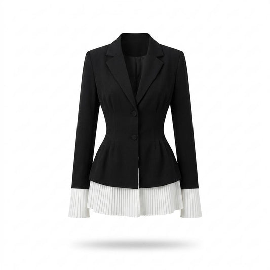Allsaints Leather - Laven | Tailored Pleated-Hem Blazer Women