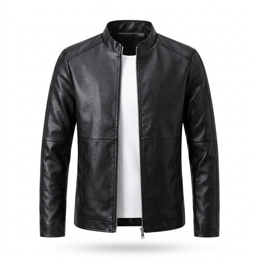 Allsaints Leather - Yotar | Zip-Up Stand-Collar Leather Jacket Men
