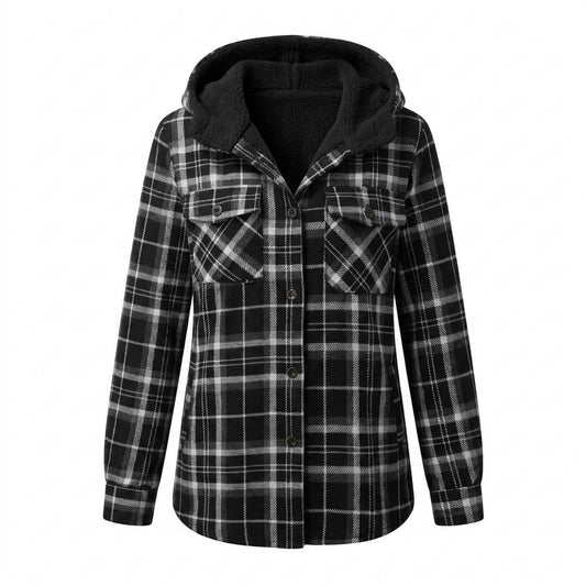 Allsaints Leather - Datal | Fleece-Lined Plaid Jacket Women