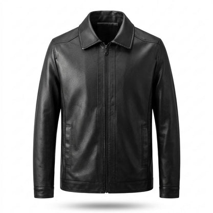 Allsaints Leather - Miven | Grained Zip-Up Leather Jacket Men