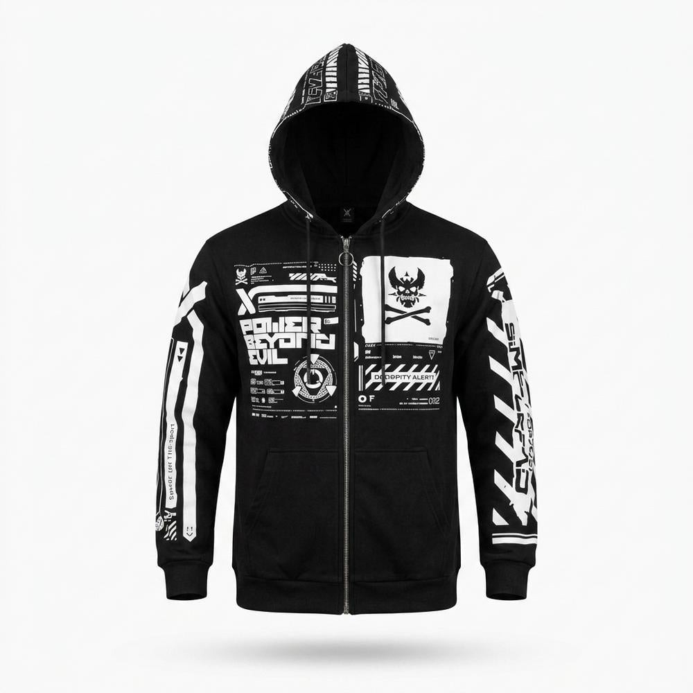 Allsaints Leather - Linus | Printed Zip-Up Hoodie Unisex