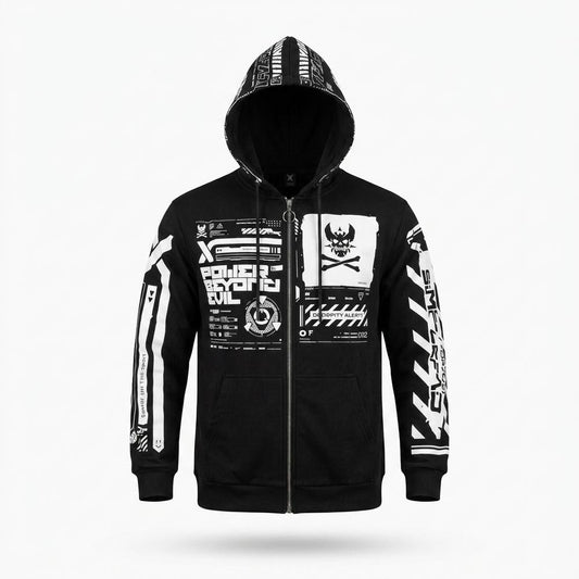 Allsaints Leather - Linus | Printed Zip-Up Hoodie Unisex