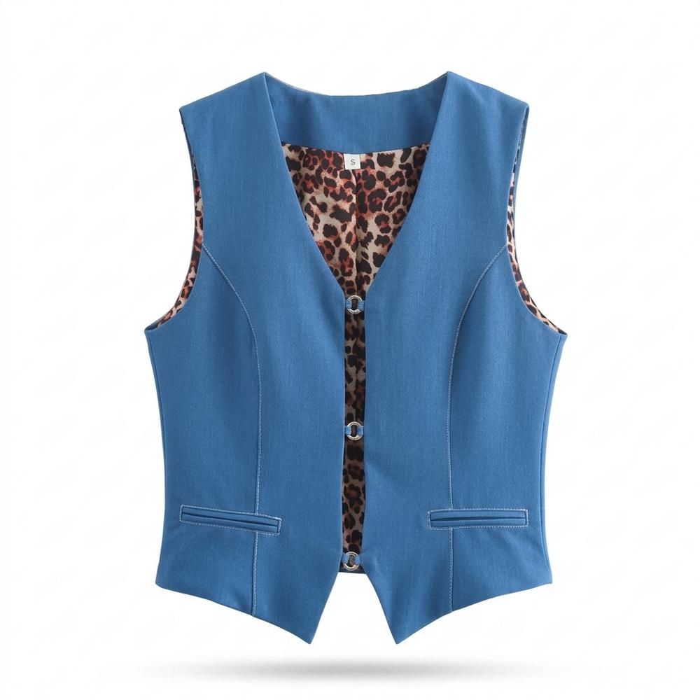 Allsaints Leather - Roral | Fitted Lined Vest Women