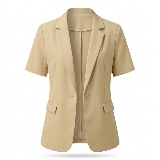 Allsaints Leather - Senal | Short-Sleeved One-Button Blazer Women