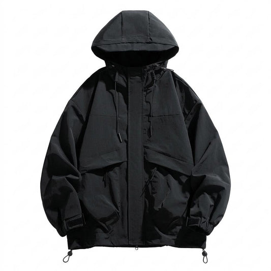 Allsaints Leather - Alvin | Hooded Relaxed Fit Jacket Unisex