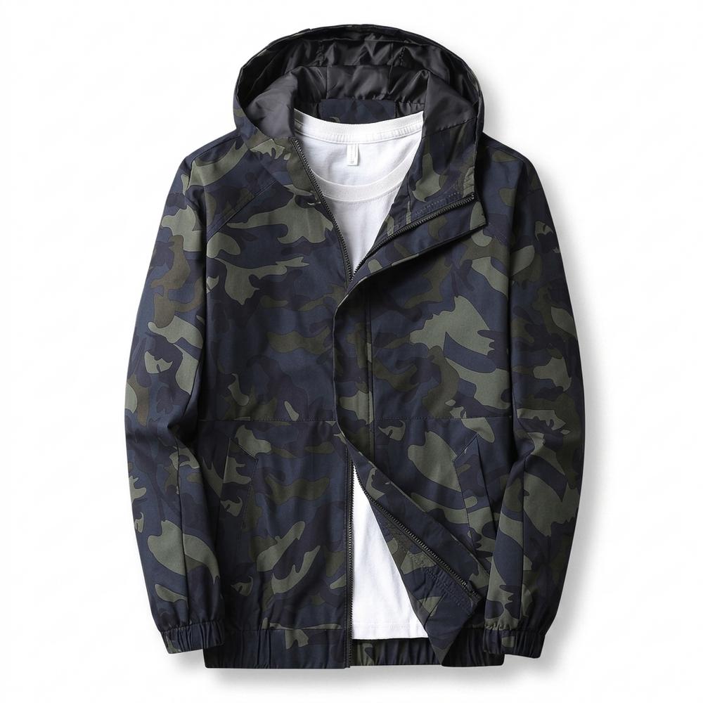 Allsaints Leather - Talin | Hooded Camouflage Jacket Men