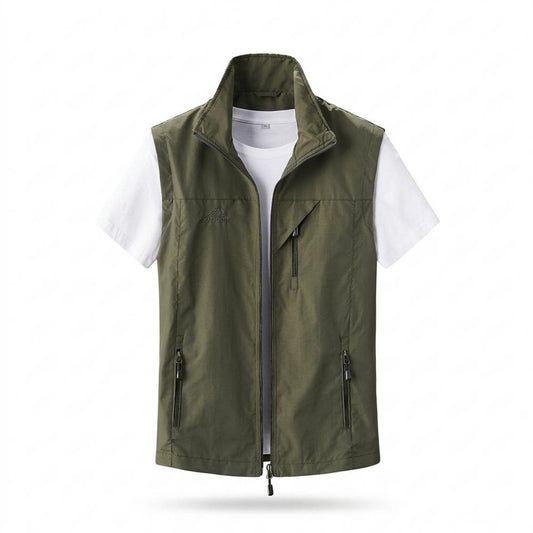 Allsaints Leather - Zesev | Zip-Up Lightweight Vest Men