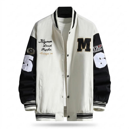 Allsaints Leather - Nizes | Embroidered Two-Tone Jacket Unisex