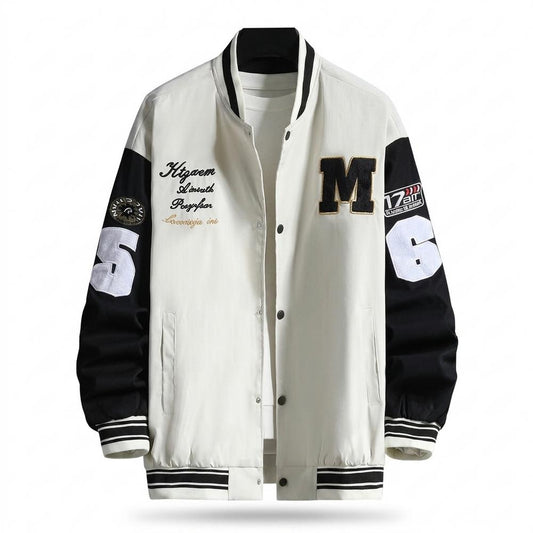 Allsaints Leather - Nizes | Embroidered Two-Tone Jacket Unisex