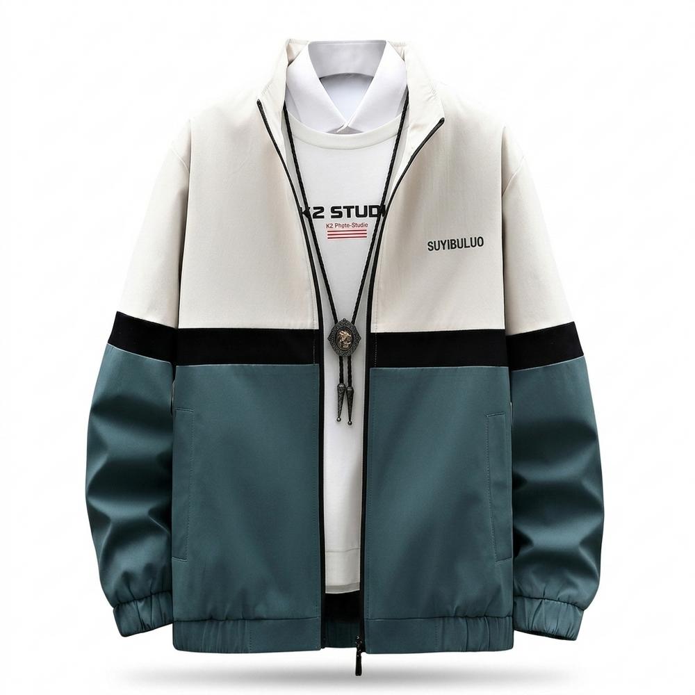 Allsaints Leather - Yufot | Color-Block Zip-Up Jacket Men