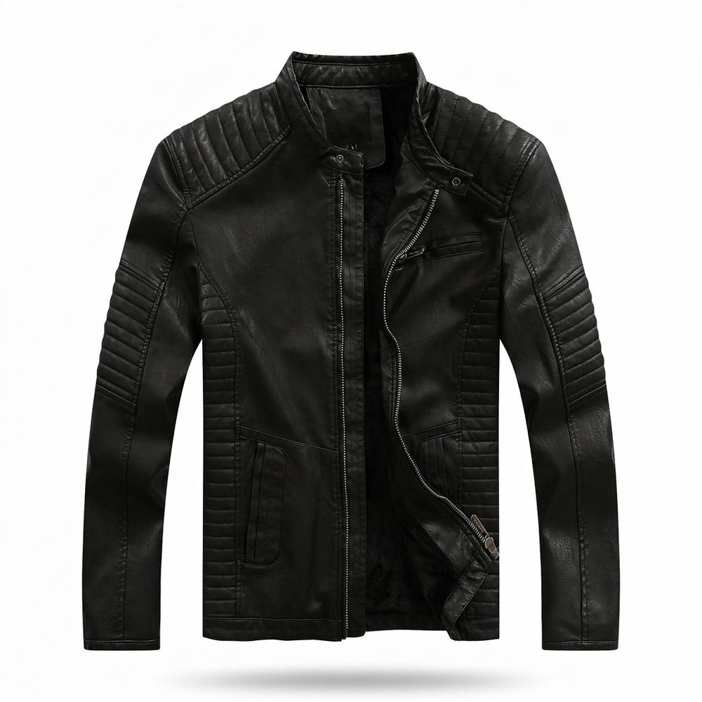 Allsaints Leather - Zalin | Quilted Stand-Collar Leather Jacket Men