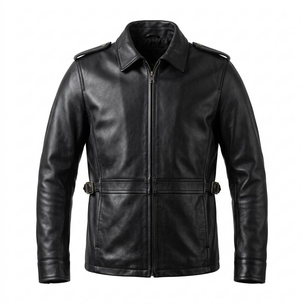 Allsaints Leather - Misud | Zip-Up Belted Leather Jacket Men