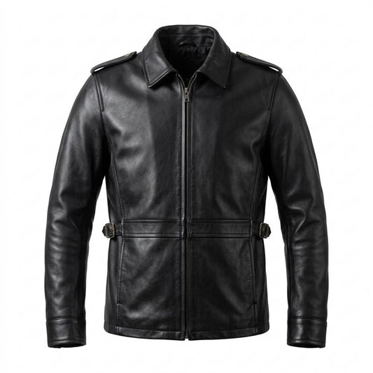 Allsaints Leather - Misud | Zip-Up Belted Leather Jacket Men