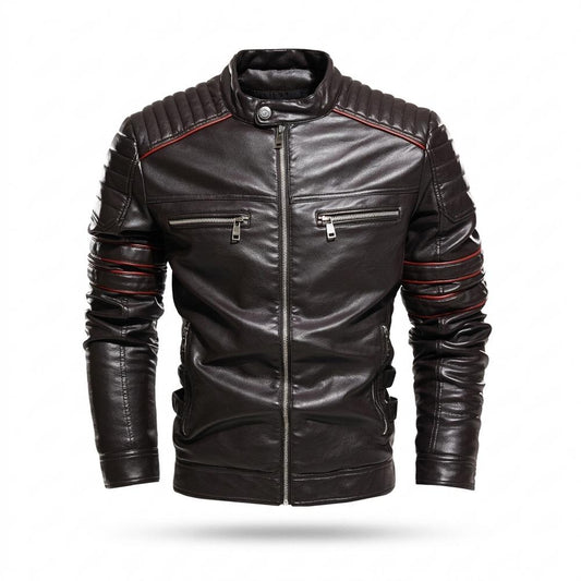 Allsaints Leather - Lolil | Quilted Fitted Leather Jacket Men