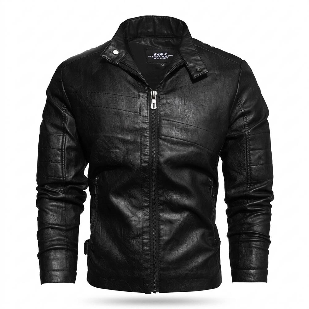 Allsaints Leather - Vimel | Quilted Stand-Collar Leather Jacket Men