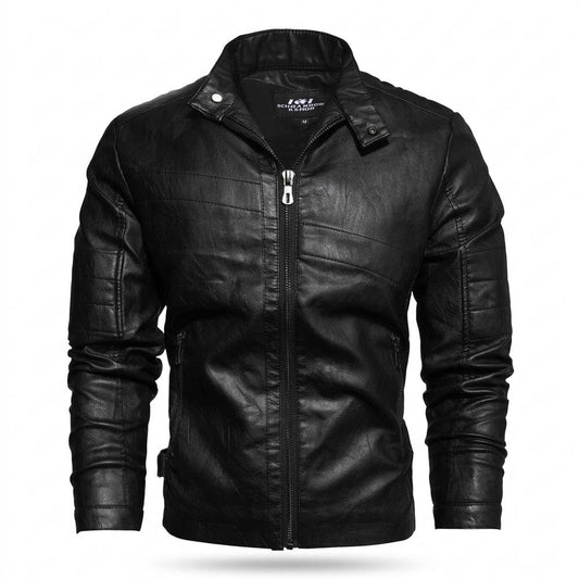 Allsaints Leather - Vimel | Quilted Stand-Collar Leather Jacket Men