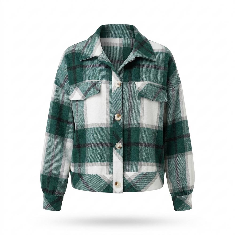 Allsaints Leather - Salan | Plaid Cropped Jacket Women