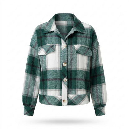Allsaints Leather - Salan | Plaid Cropped Jacket Women