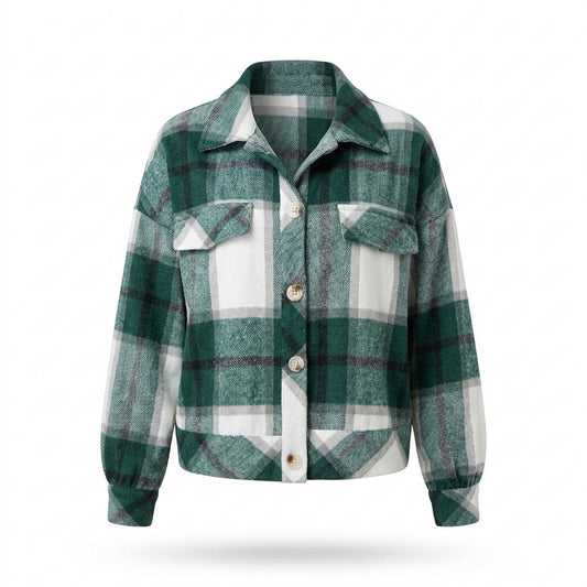 Allsaints Leather - Salan | Plaid Cropped Jacket Women