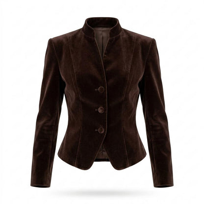 Allsaints Leather - Kalen | Velvet Stand-Collar Jacket Women