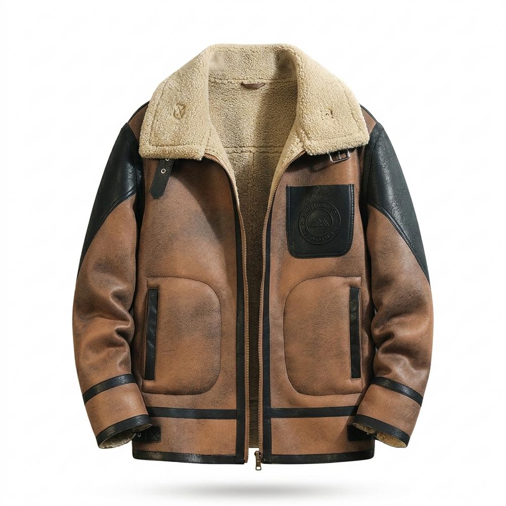 Allsaints Leather - Runon | Lined Two-Tone Jacket Men