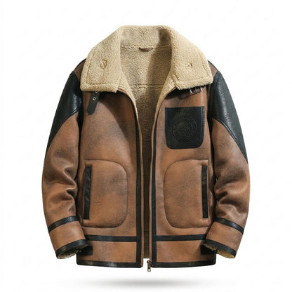 Allsaints Leather - Runon | Lined Two-Tone Jacket Men