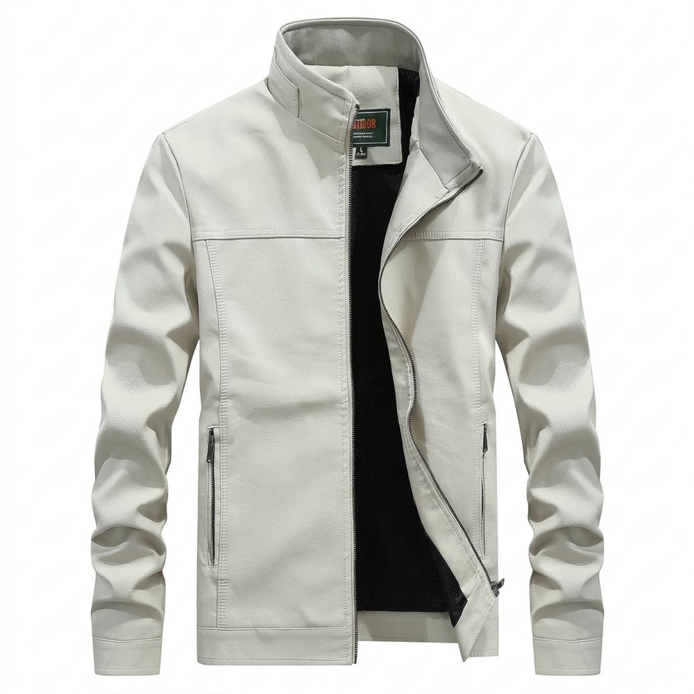 Allsaints Leather - Yoven | Stand-Collar Zippered Jacket Men