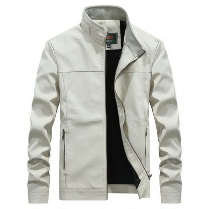 Allsaints Leather - Yoven | Stand-Collar Zippered Jacket Men
