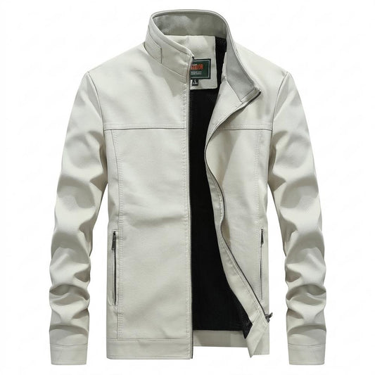 Allsaints Leather - Yoven | Stand-Collar Zippered Jacket Men