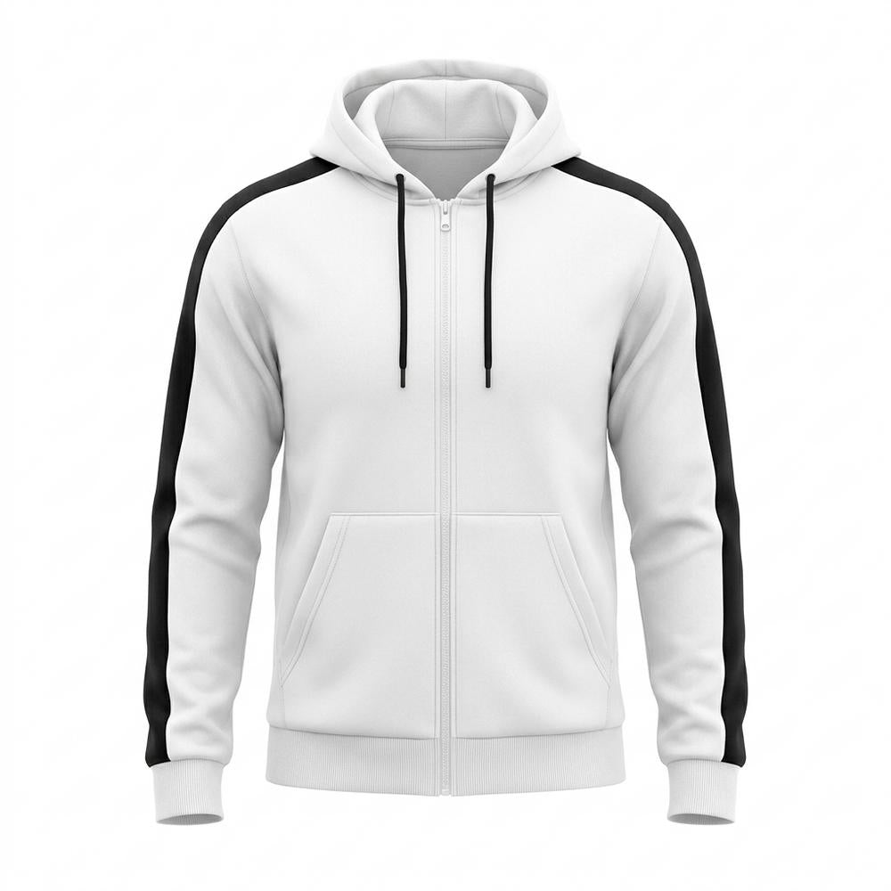 Allsaints Leather - Rolev | Zip-Up Two-Tone Hoodie Unisex