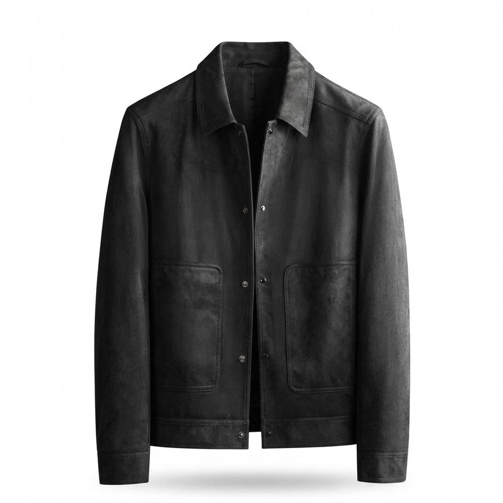 Allsaints Leather - Rarev | Suede Buttoned Jacket Men