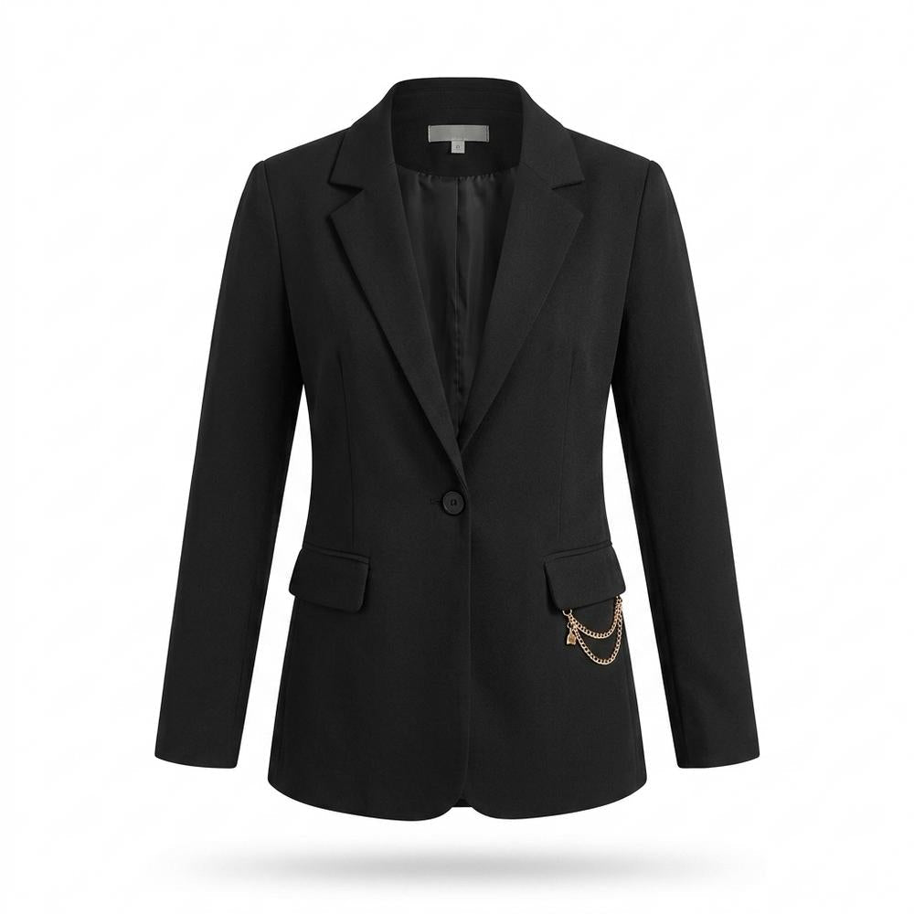 Allsaints Leather - Riron | Single-Button Notched-Lapel Blazer Women